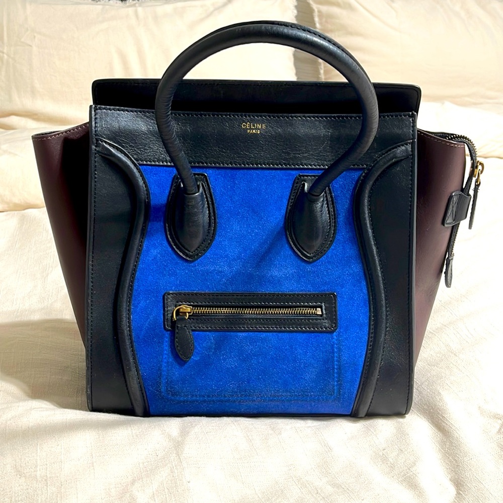 Celine mini luggage tote bag